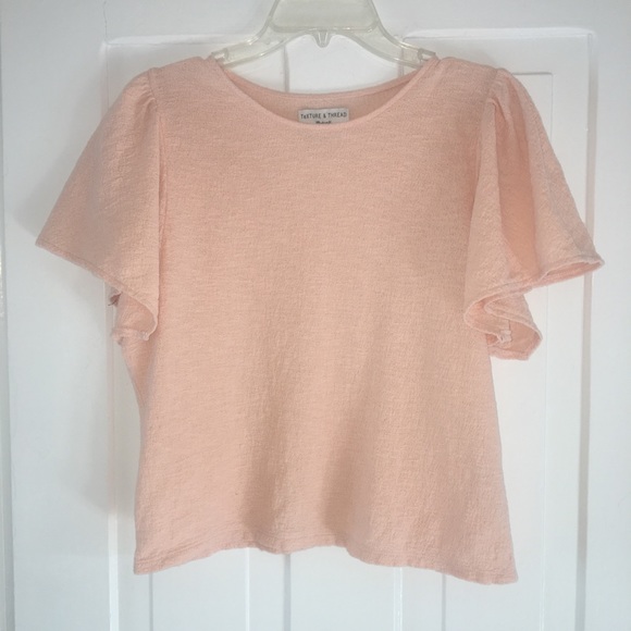 Madewell Texture Thread Flutter Sleeve Top - Picture 5 of 16